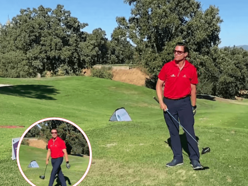 Captan al expresidente Peña Nieto practicando golf  en un torneo benéfico celebrado en&nbsp;España.